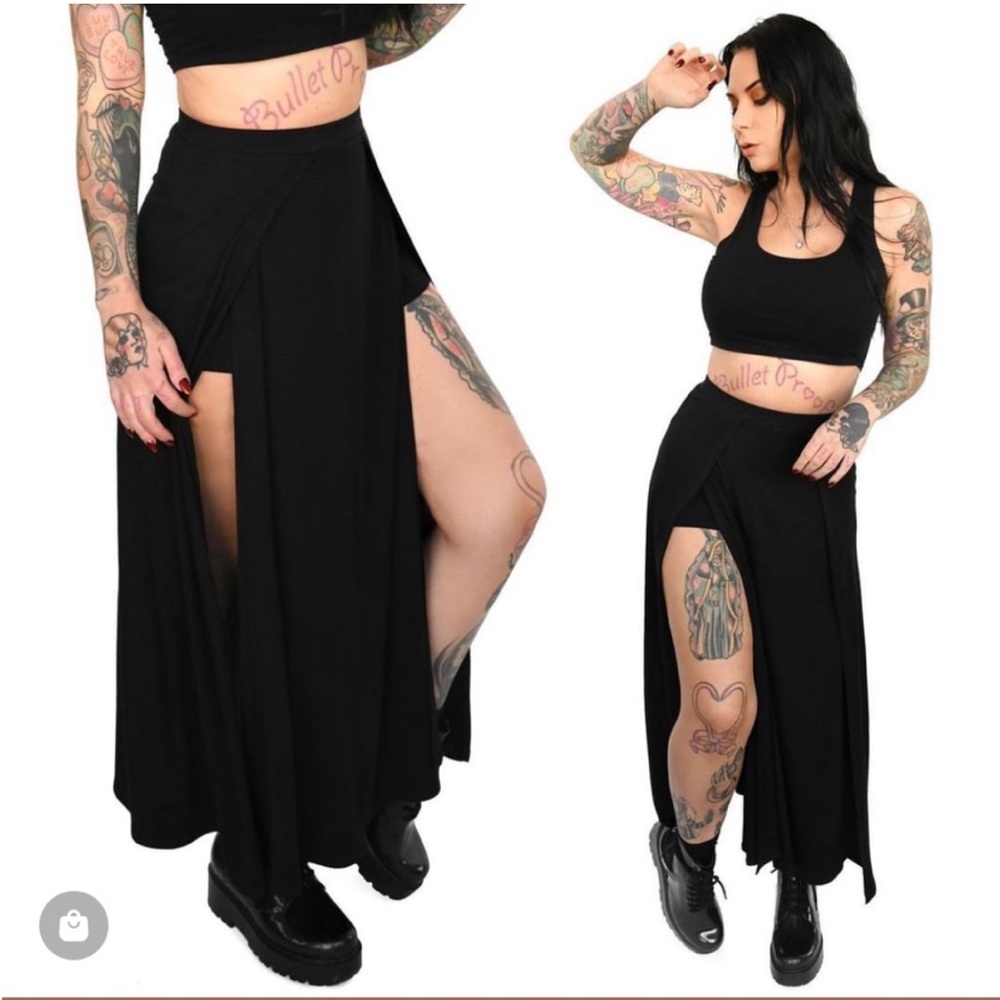 NWT Foxblood Darla Maxi Skirt with Built In Shorts - Large - Picture 1 of 12